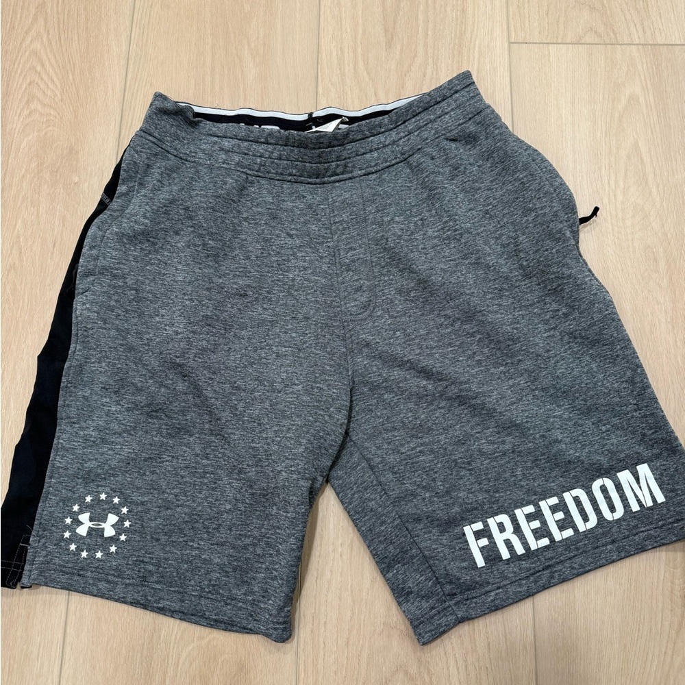 Under Armour Gray Athletic Shorts with Sweat-Wicking Material